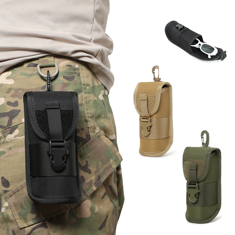 Tech Accessories Pouch - 屋外用ハードシェルサングラスポーチ EDC モールグラスパック ユーティリティ ハイキング ハンティングアクセサリー