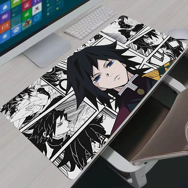 Tech Accessories Pc - マウスパッド XXL ゲーマーアニメ大型 PC キャビネットゴムカーペットトミオカギユデスクマットコンピュータゲームアクセサリーブラックマウスパッド