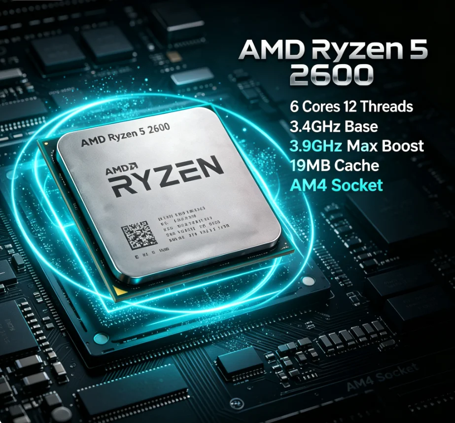 Amd Cpu Ryzen 5 - AMD Ryzen5 2600 R5 2600 デスクトップゲーミングCPU
