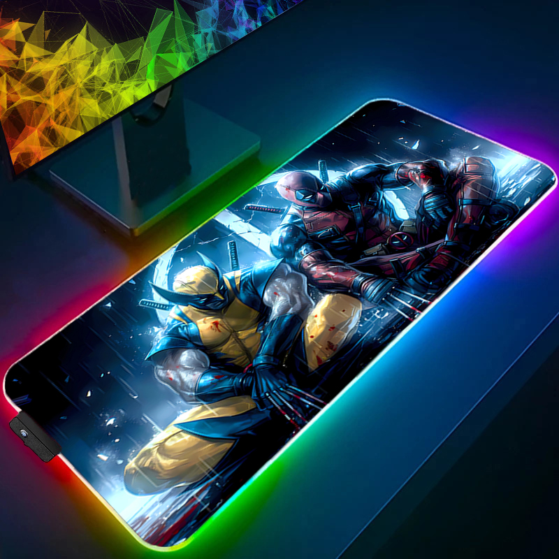 LED マウスパッドゲーミングバックライトロックエッジアニメ - Tech Accessories Pc のレビューと価格
