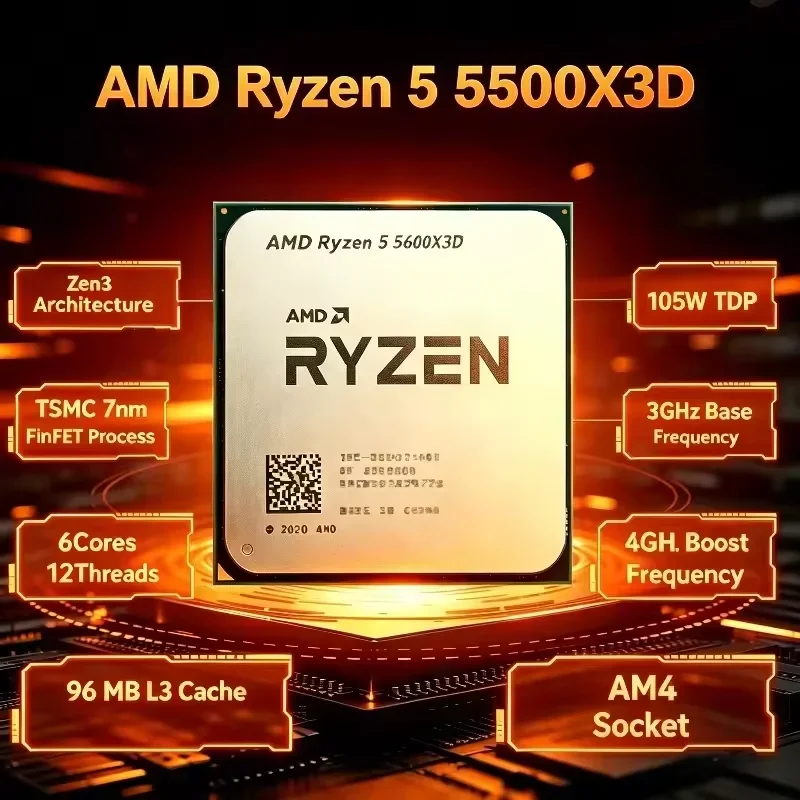 AMD Ryzen 5 5500X3D R5 5500X3D - Amd Cpu Ryzen 5 のレビューと価格